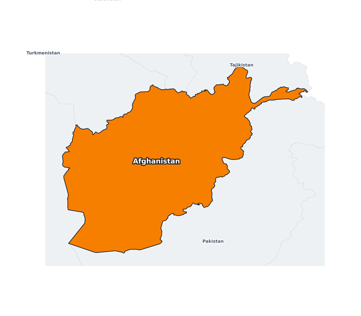 Afghanistan Labeled Map - free printable map of Afghanistan