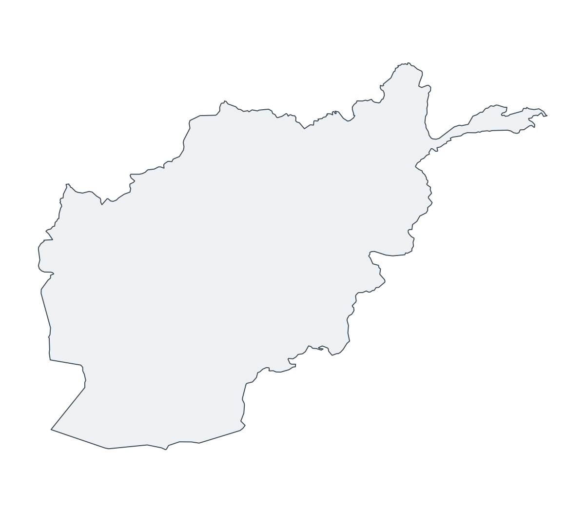Afghanistan Outline Map - free printable map of Afghanistan