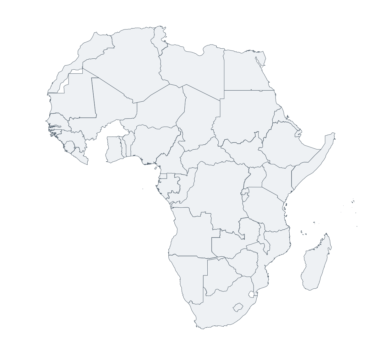 Africa Blank Map - free printable map of Africa