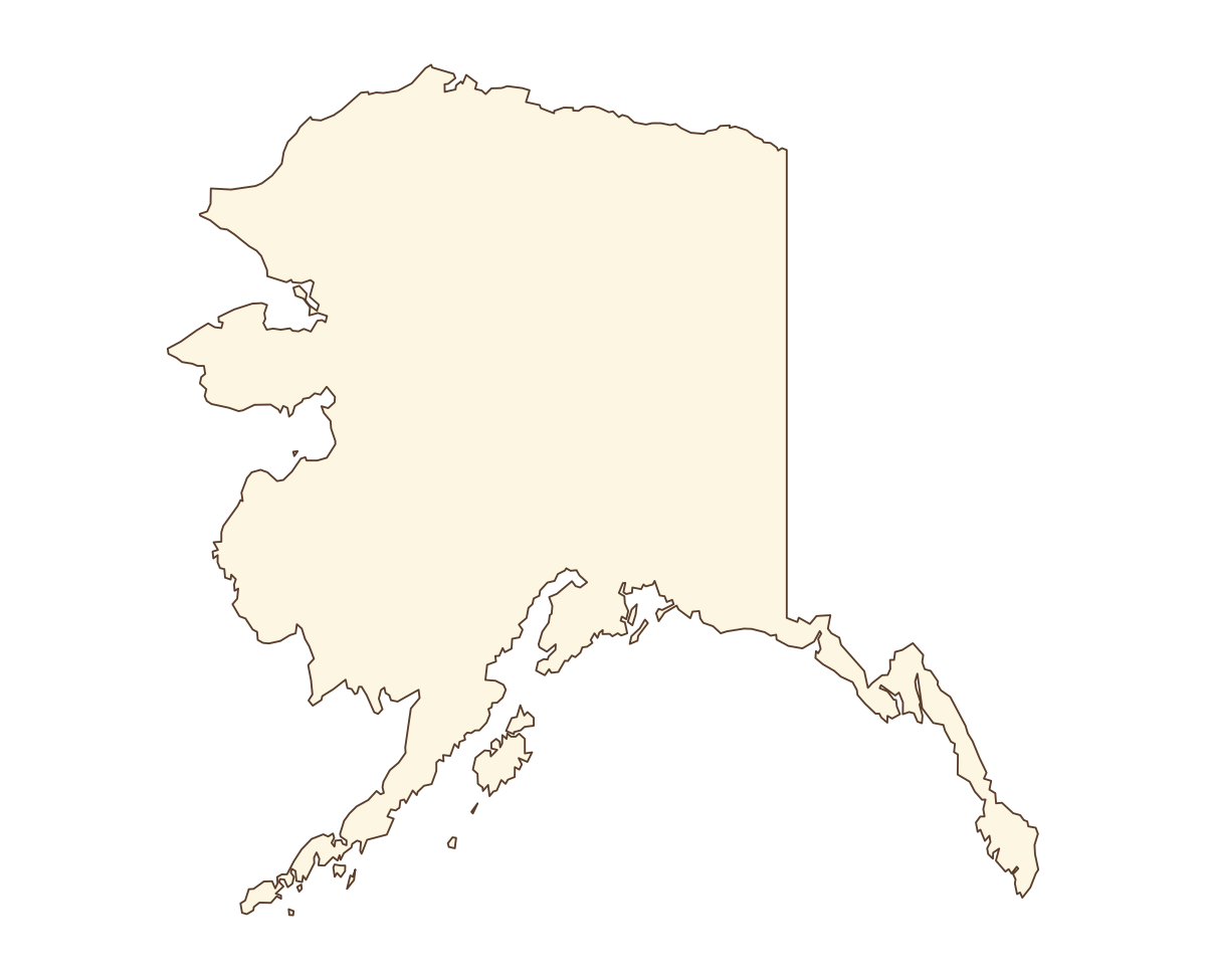 Alaska Blank Outline Map - free printable map of Alaska