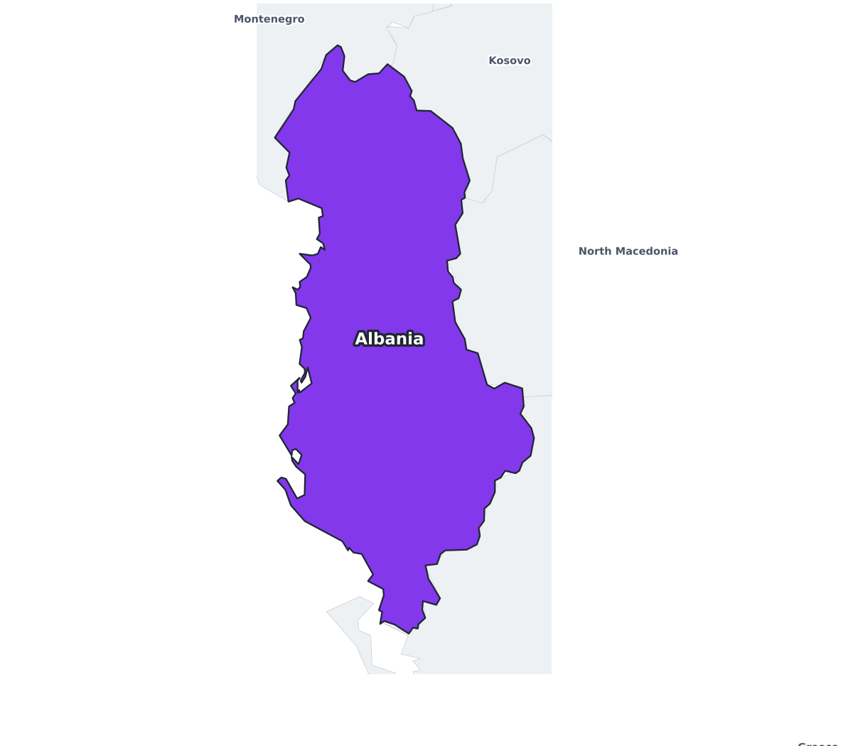 Albania Labeled Map - free printable map of Albania