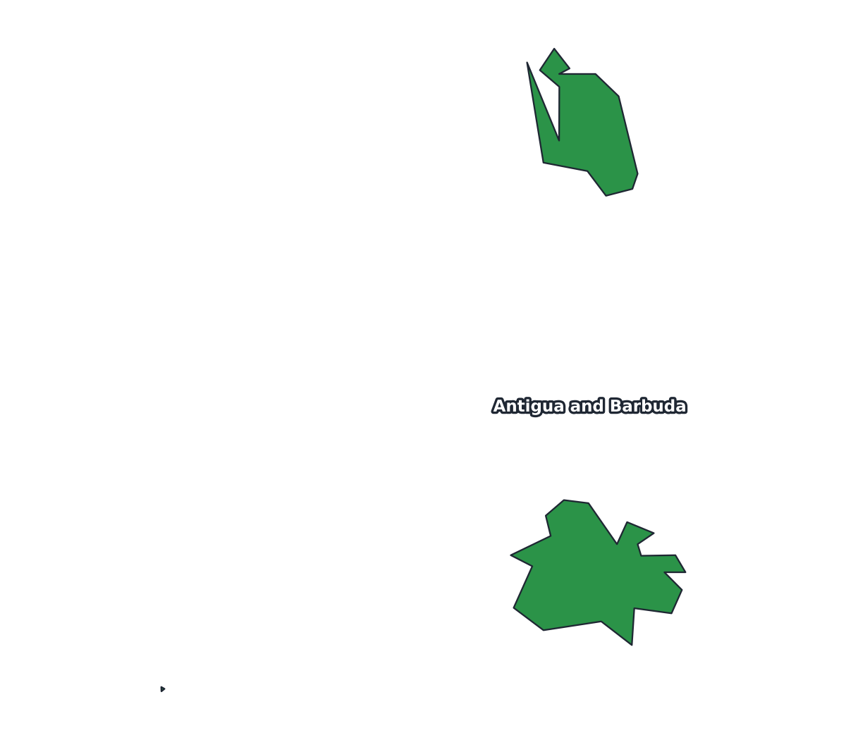 Antigua and Barbuda Labeled Map - free printable map of Antigua and Barbuda