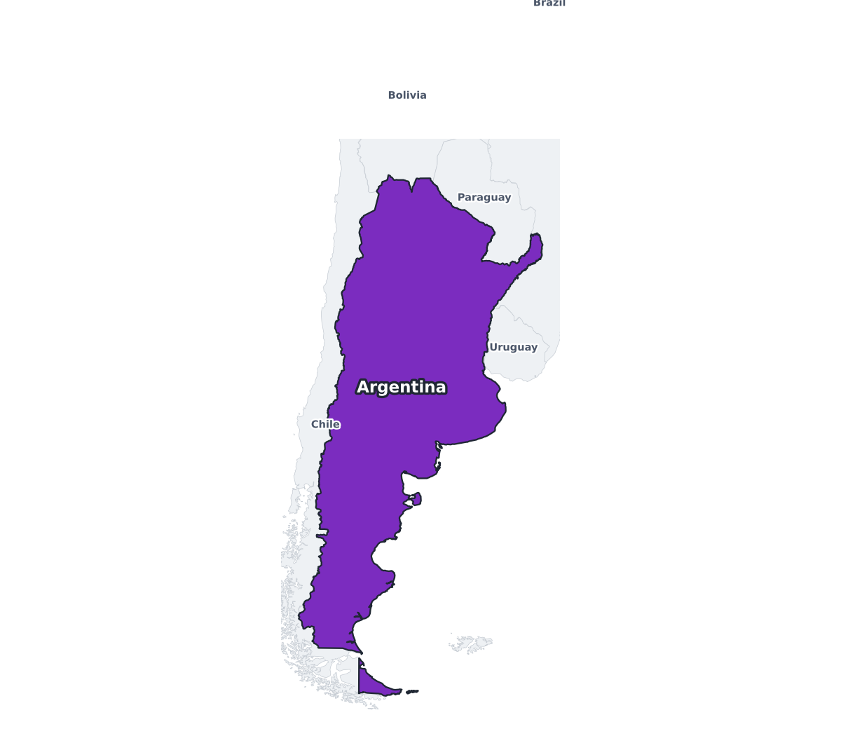 Argentina Labeled Map - free printable map of Argentina