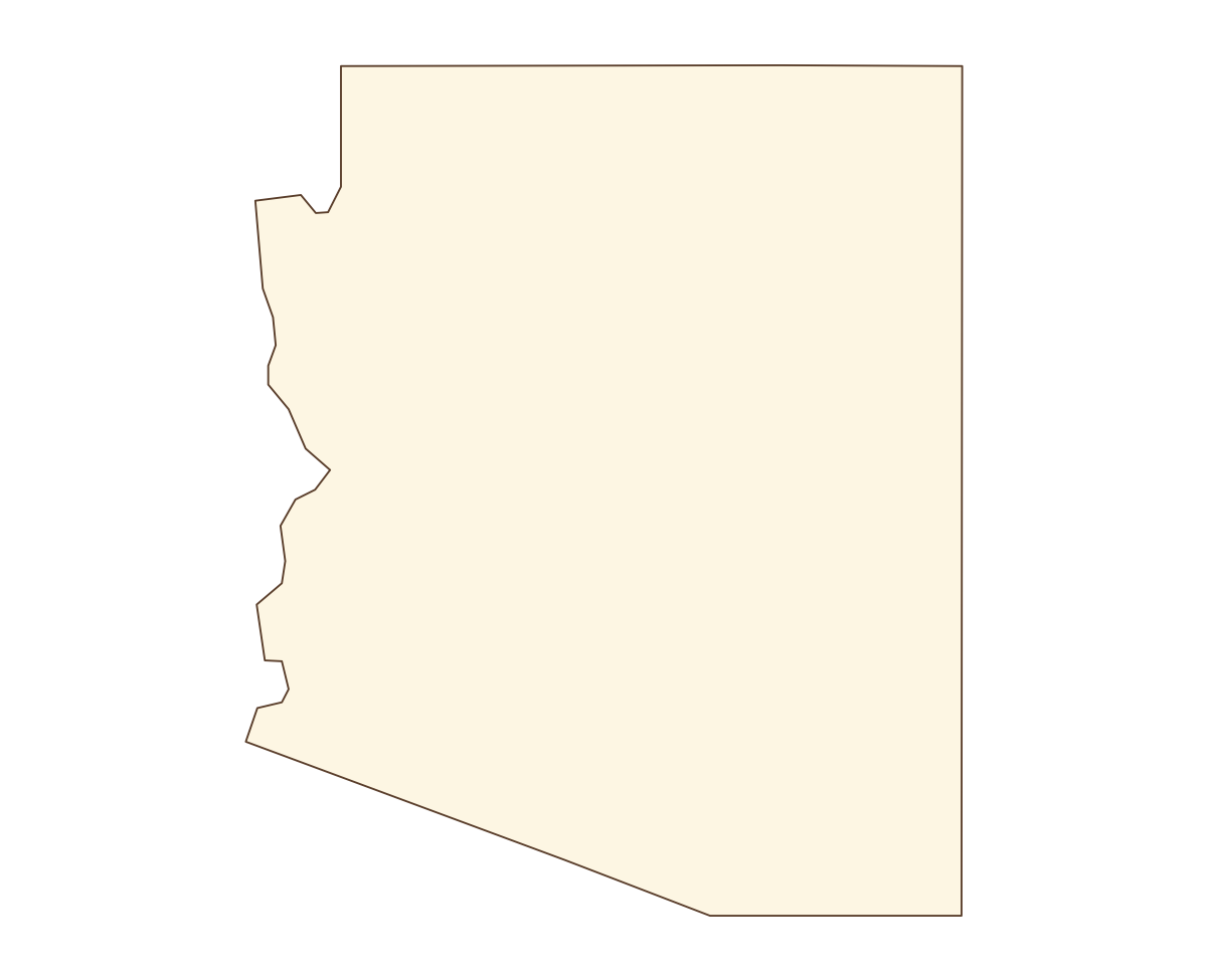 Arizona Blank Outline Map - free printable map of Arizona