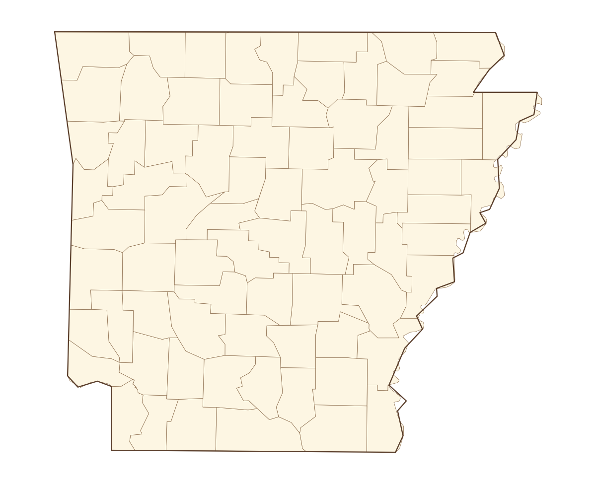 Arkansas County Map - free printable map of Arkansas