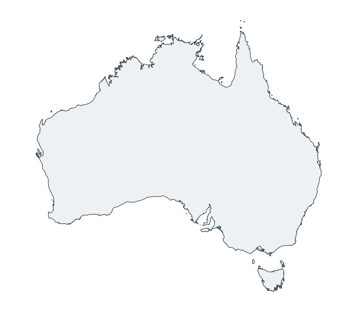 Australia Outline Map - free printable map of Australia