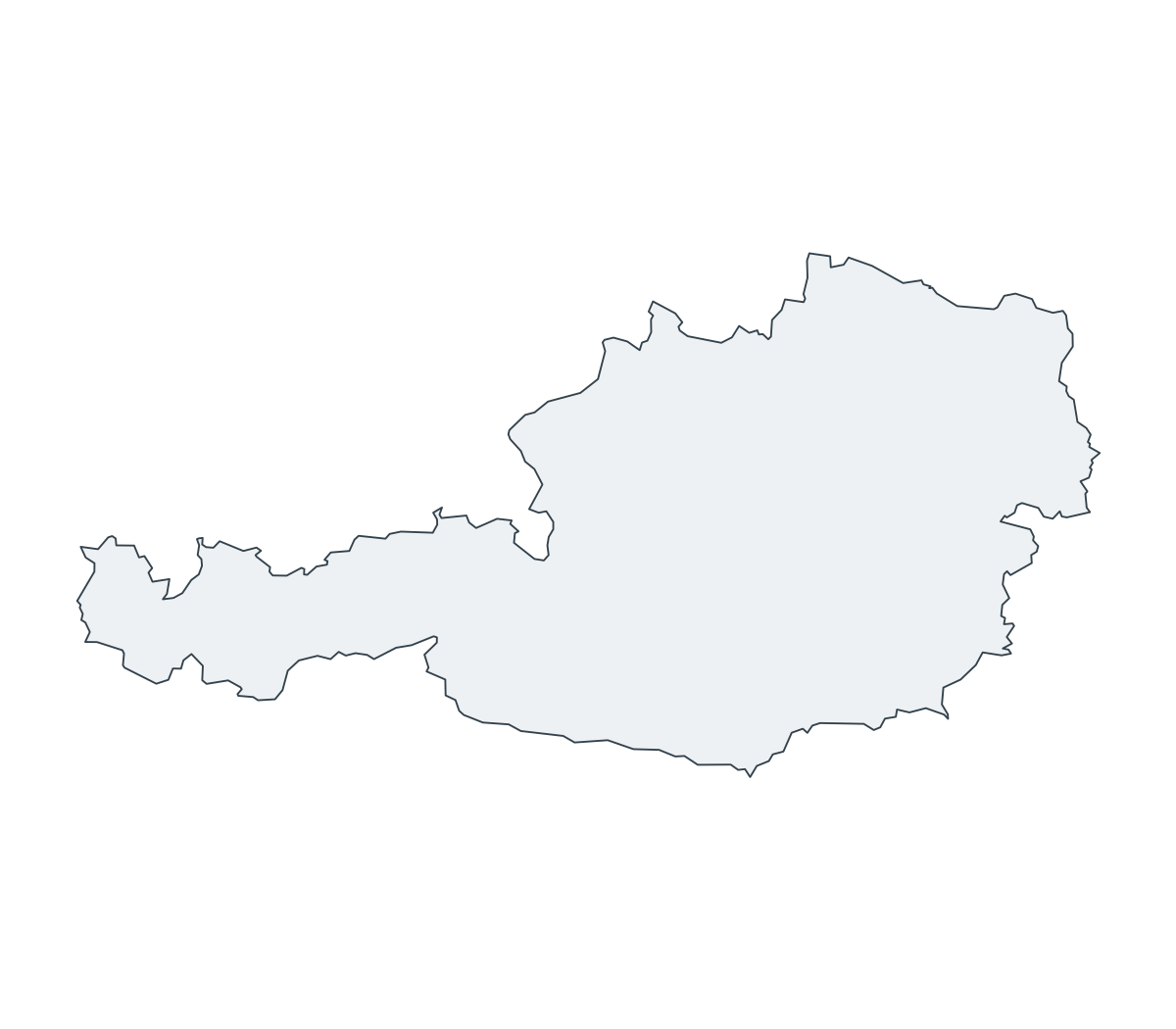 Austria Outline Map - free printable map of Austria