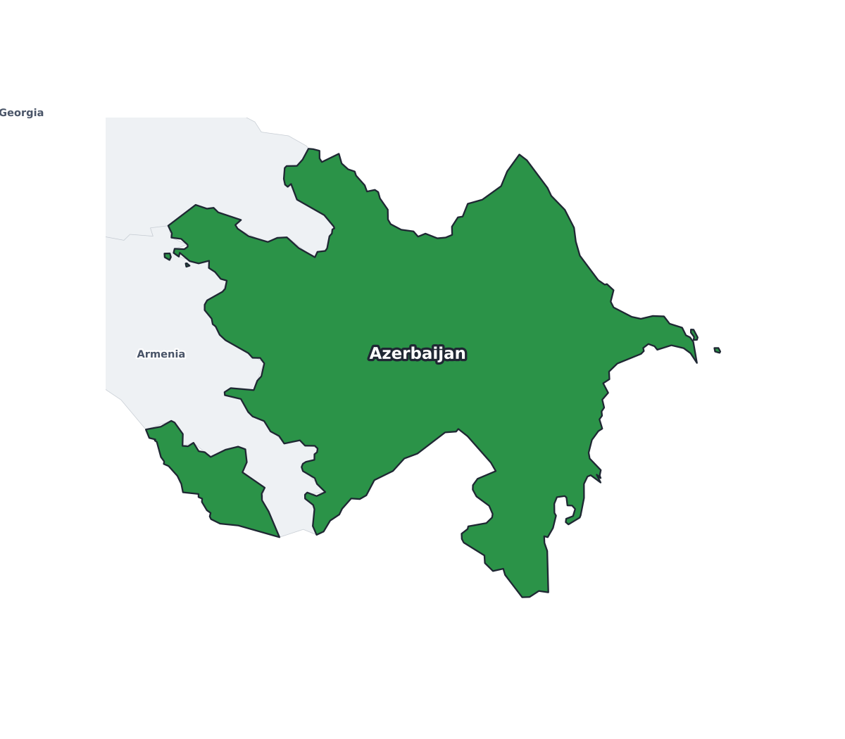 Azerbaijan Labeled Map - free printable map of Azerbaijan