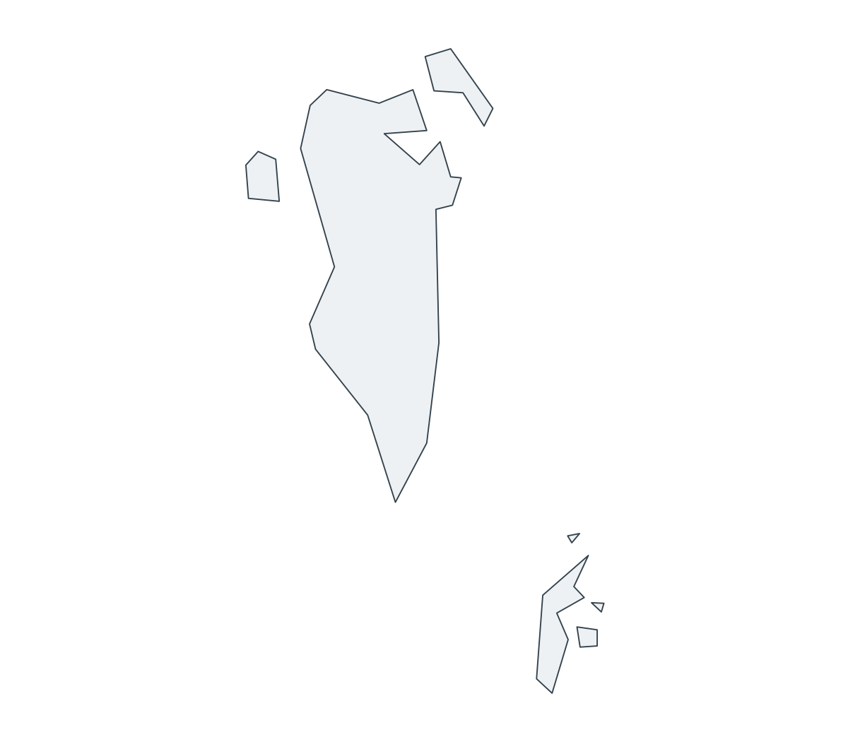 Bahrain Outline Map - free printable map of Bahrain