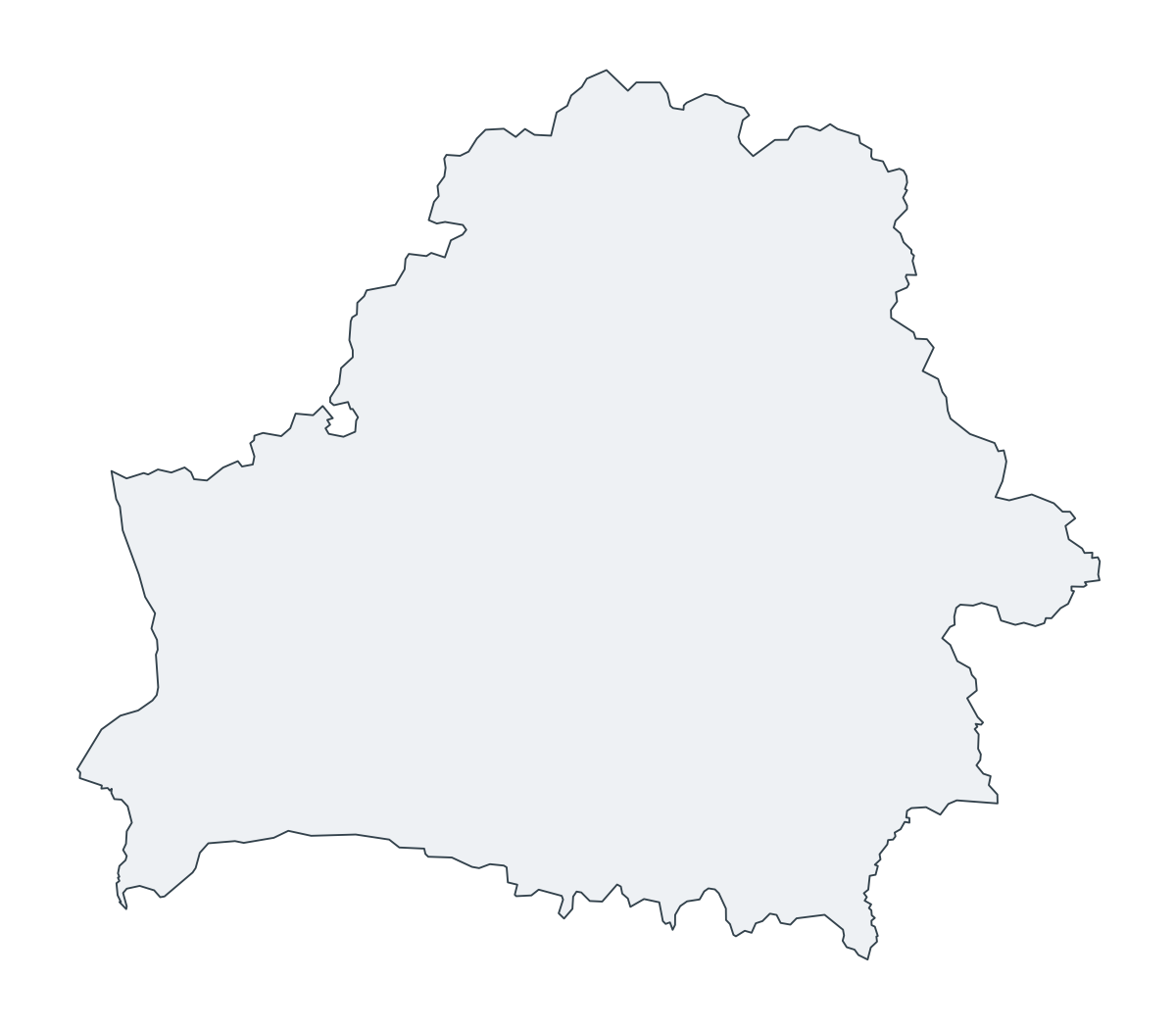 Belarus Outline Map - free printable map of Belarus