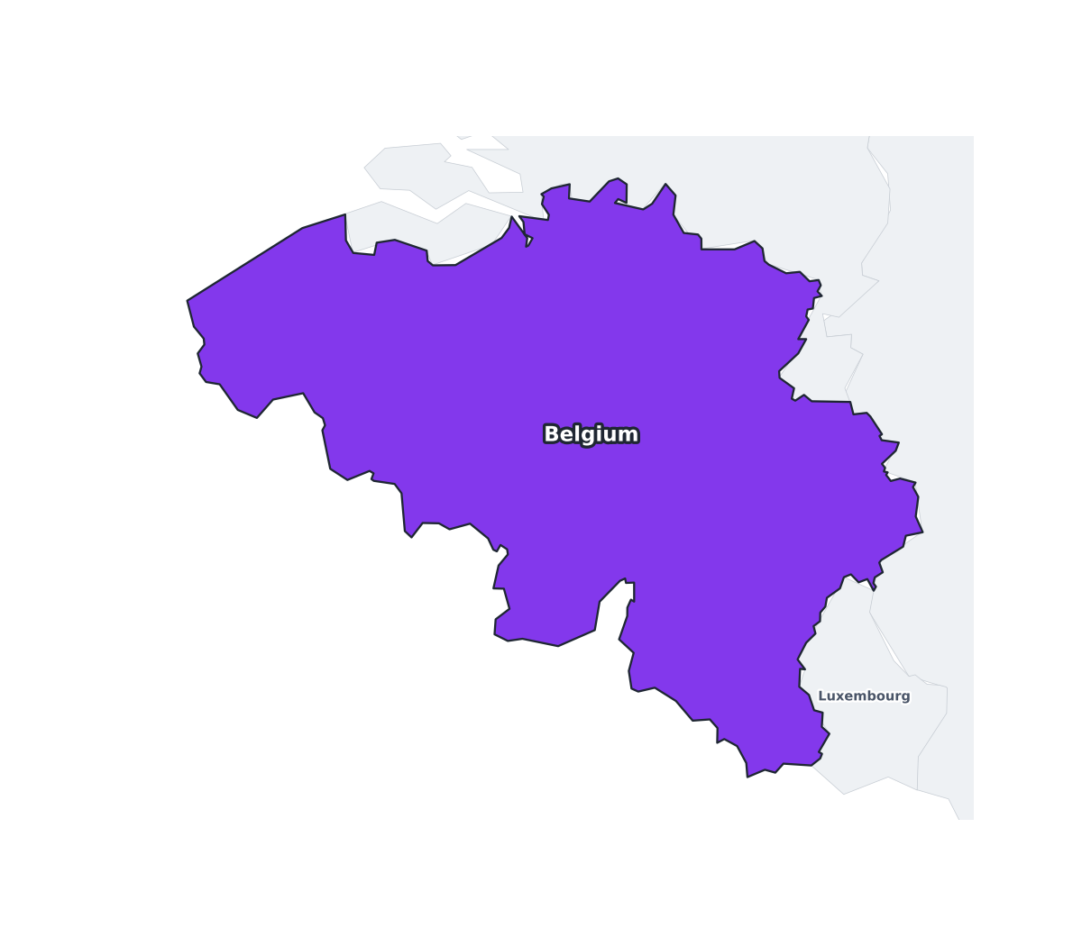 Belgium Labeled Map - free printable map of Belgium