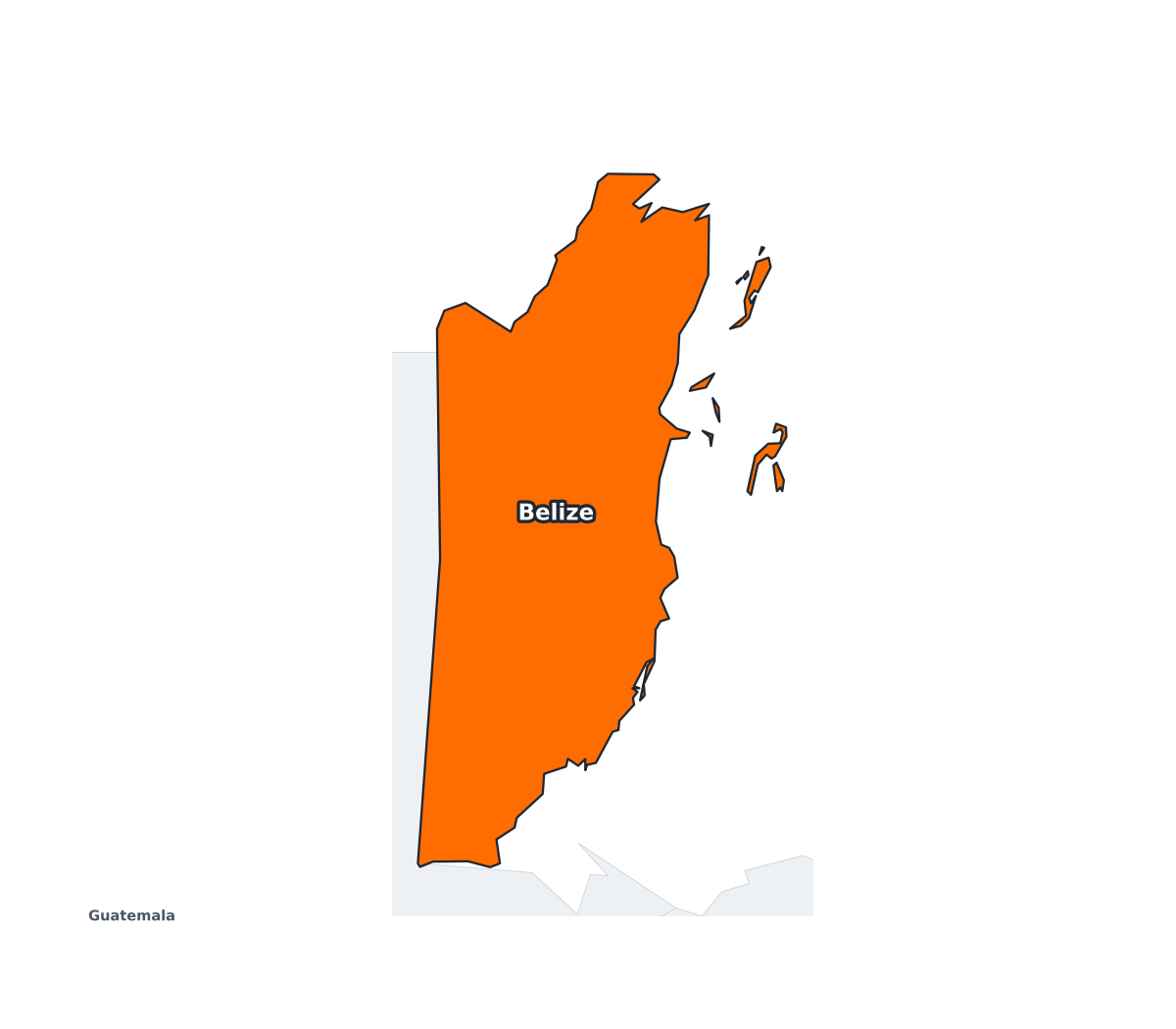 Belize Labeled Map - free printable map of Belize
