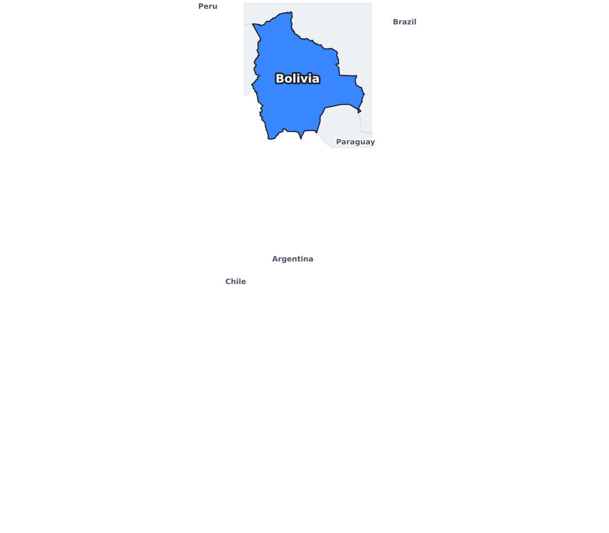 Bolivia Labeled Map - free printable map of Bolivia