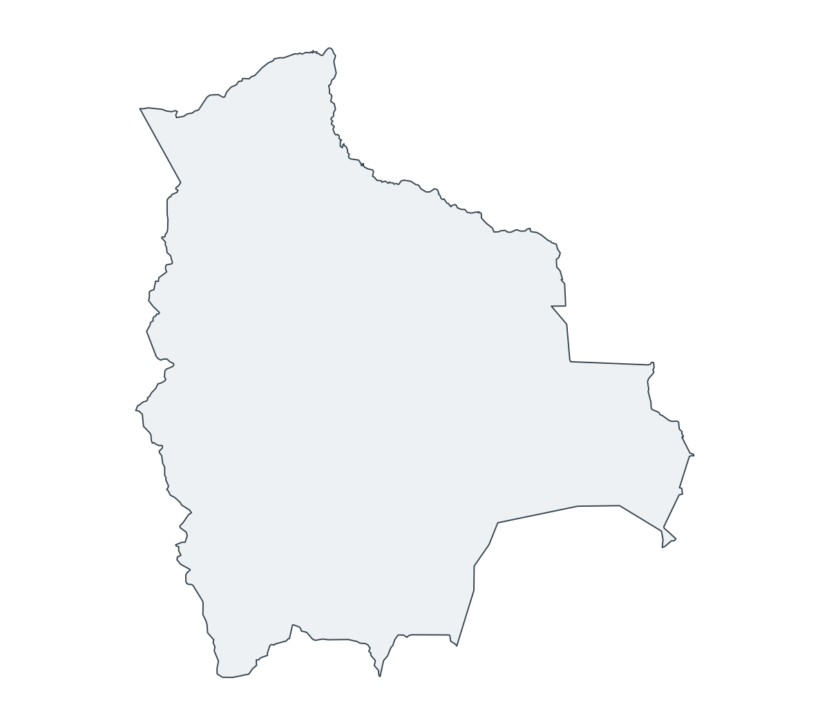 Bolivia Outline Map - free printable map of Bolivia