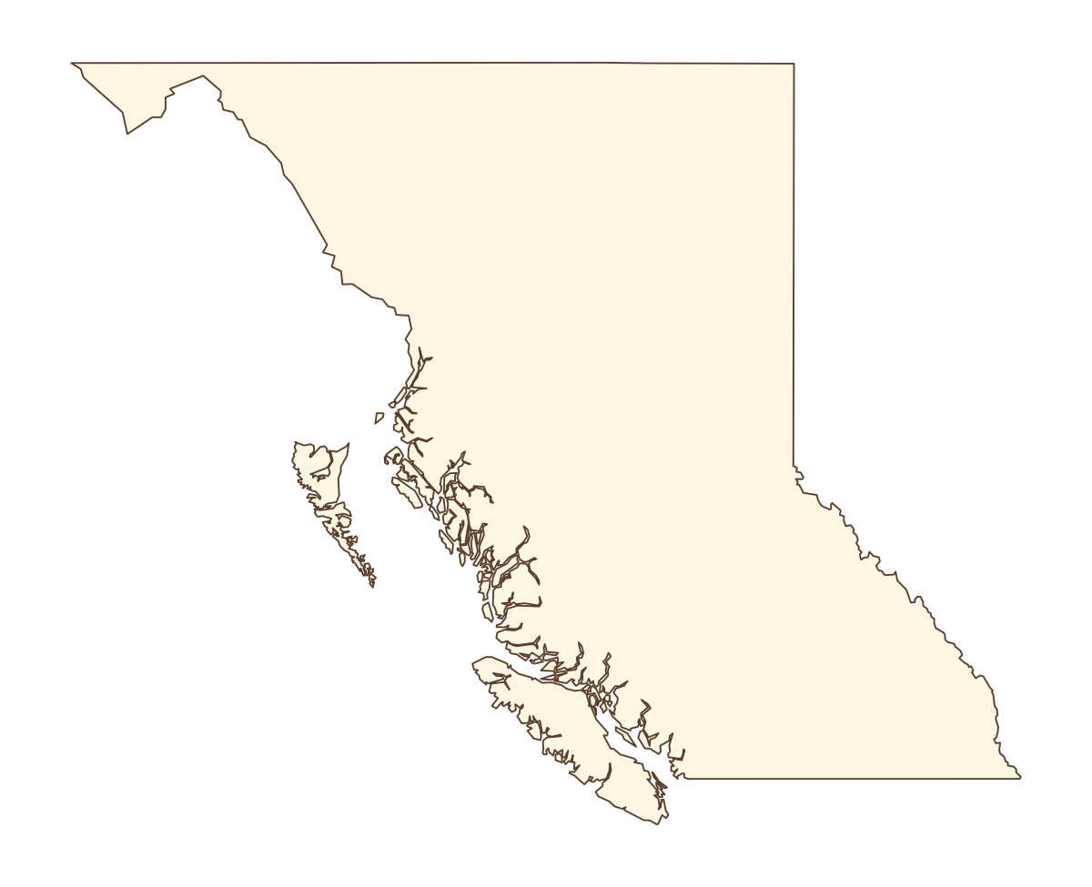 British Columbia Blank Outline Map - free printable map of British Columbia
