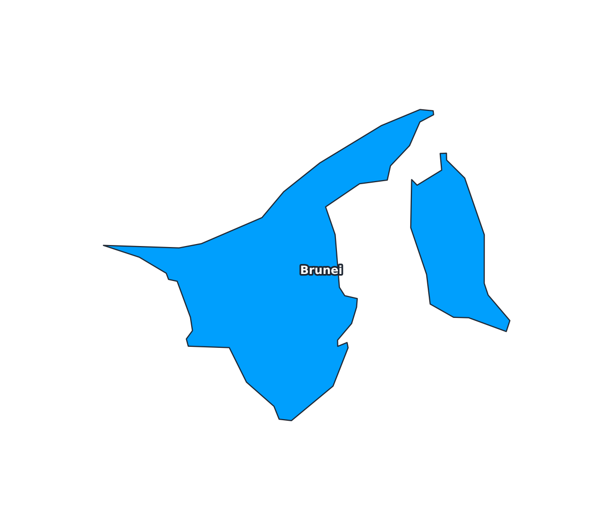 Brunei Labeled Map - free printable map of Brunei