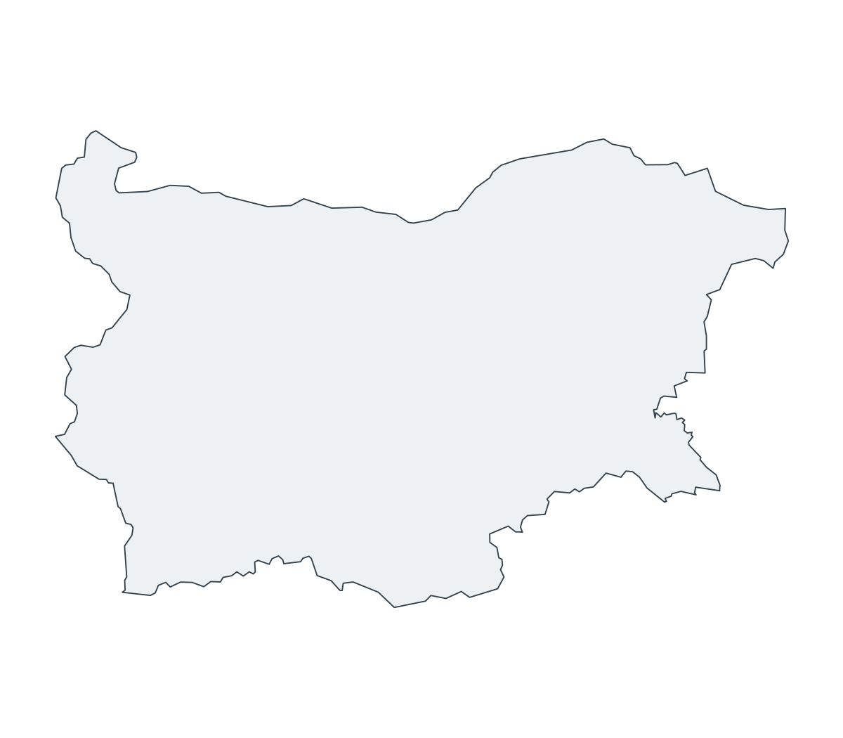 Bulgaria Outline Map - free printable map of Bulgaria