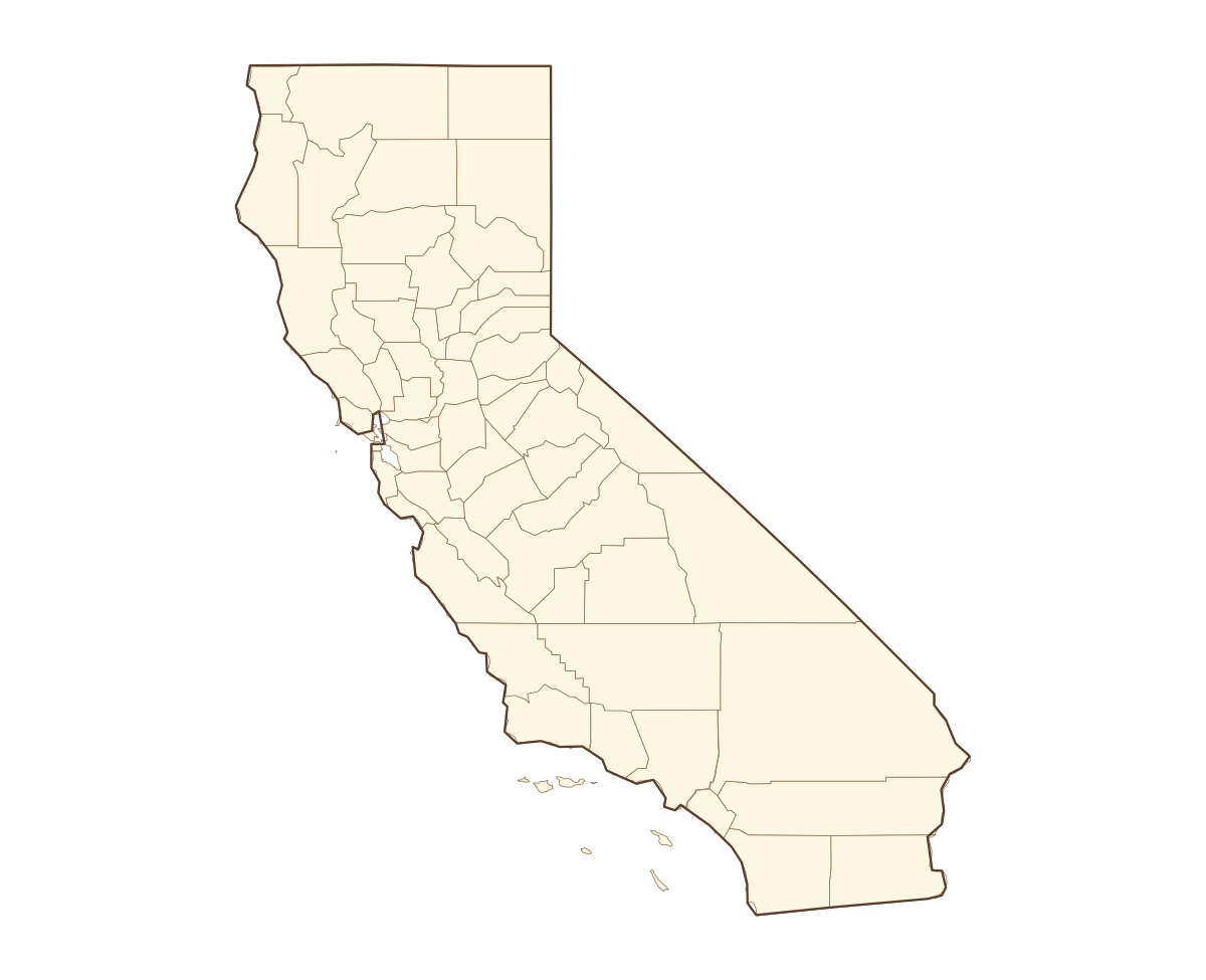 California County Map - free printable map of California