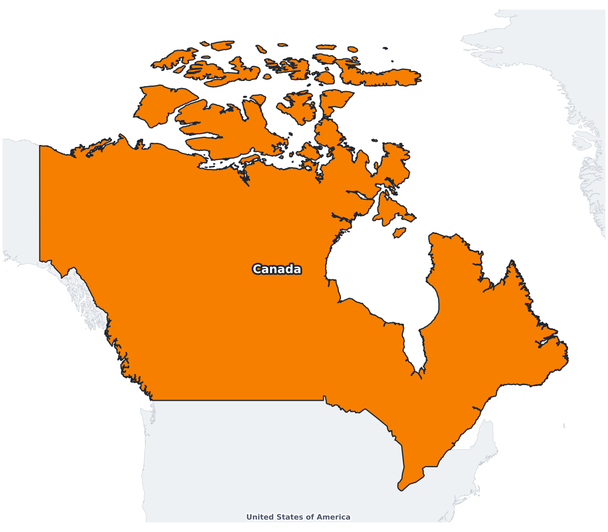 Canada Labeled Map - free printable map of Canada