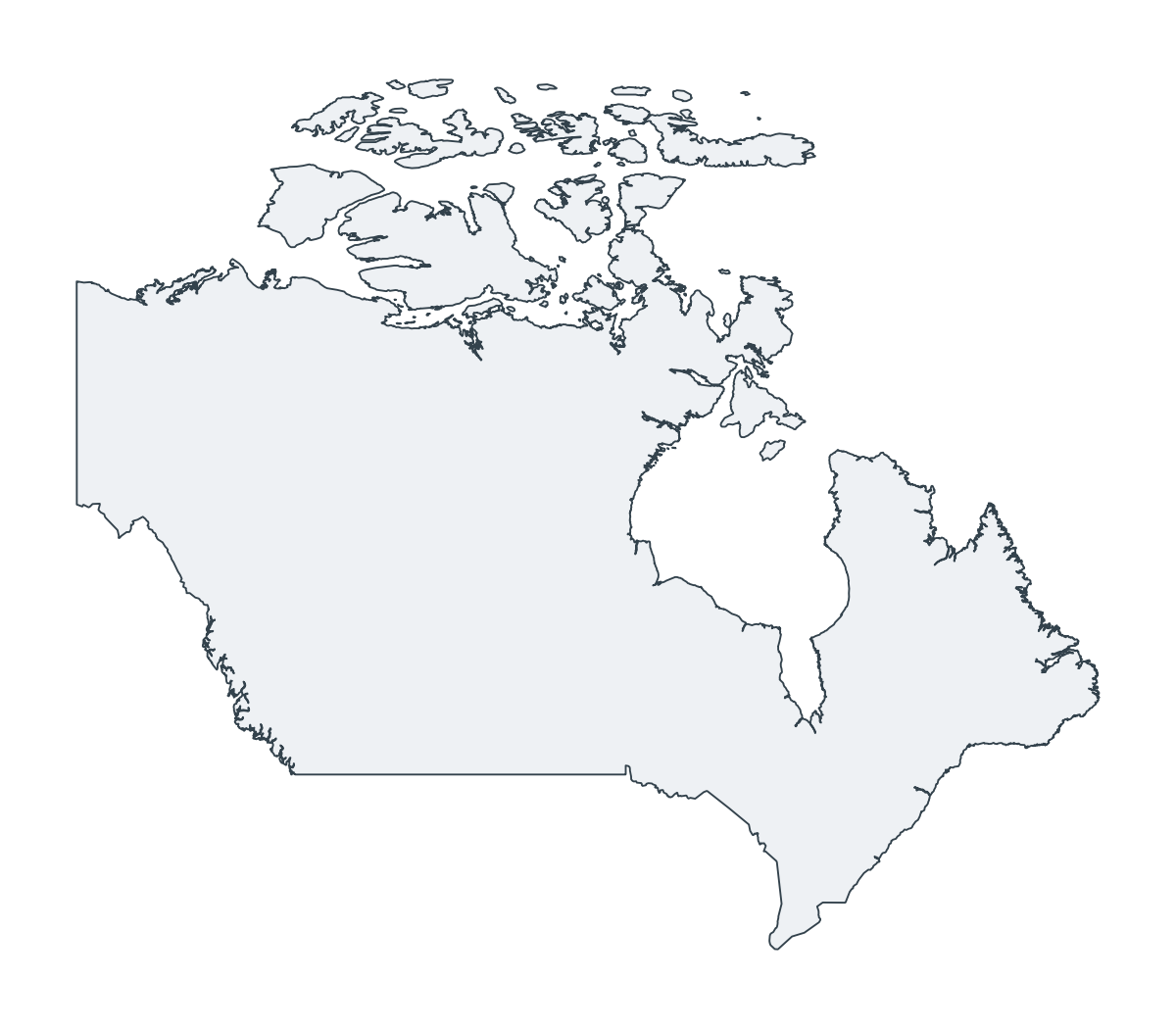 Canada Outline Map - free printable map of Canada