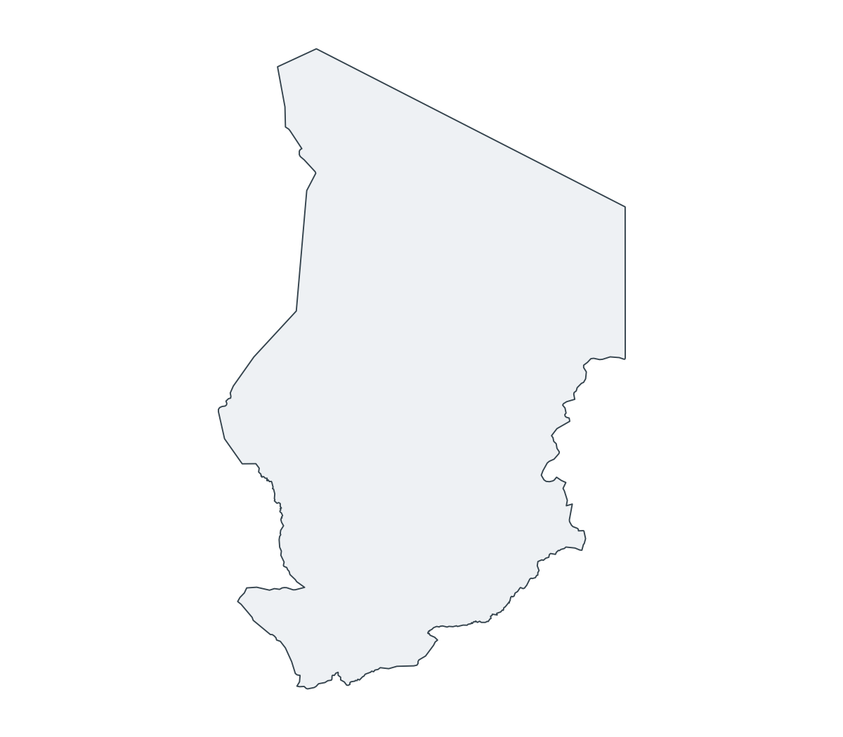 Chad Outline Map - free printable map of Chad
