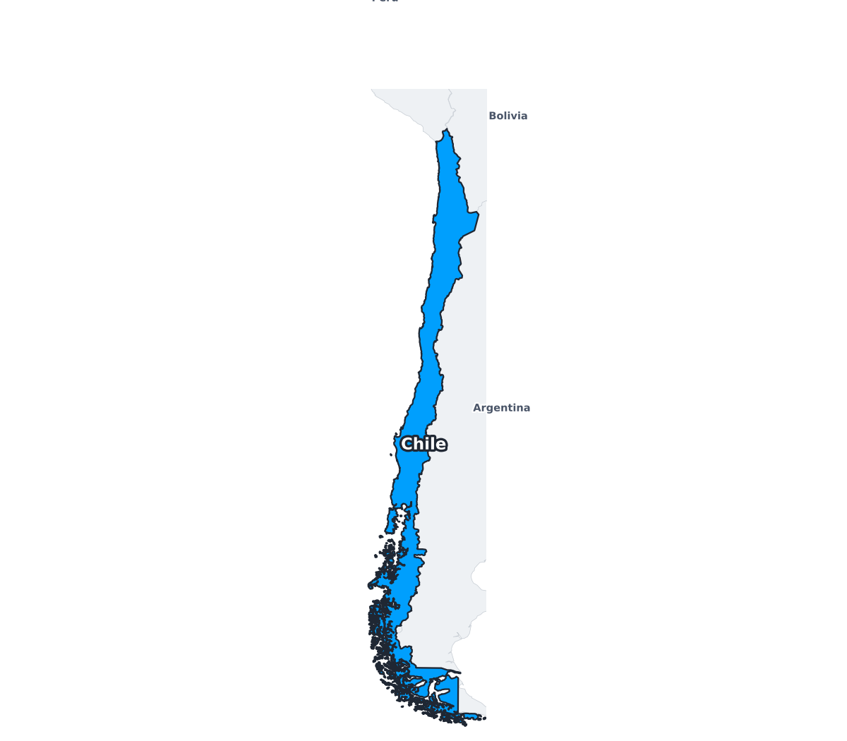 Chile Labeled Map - free printable map of Chile