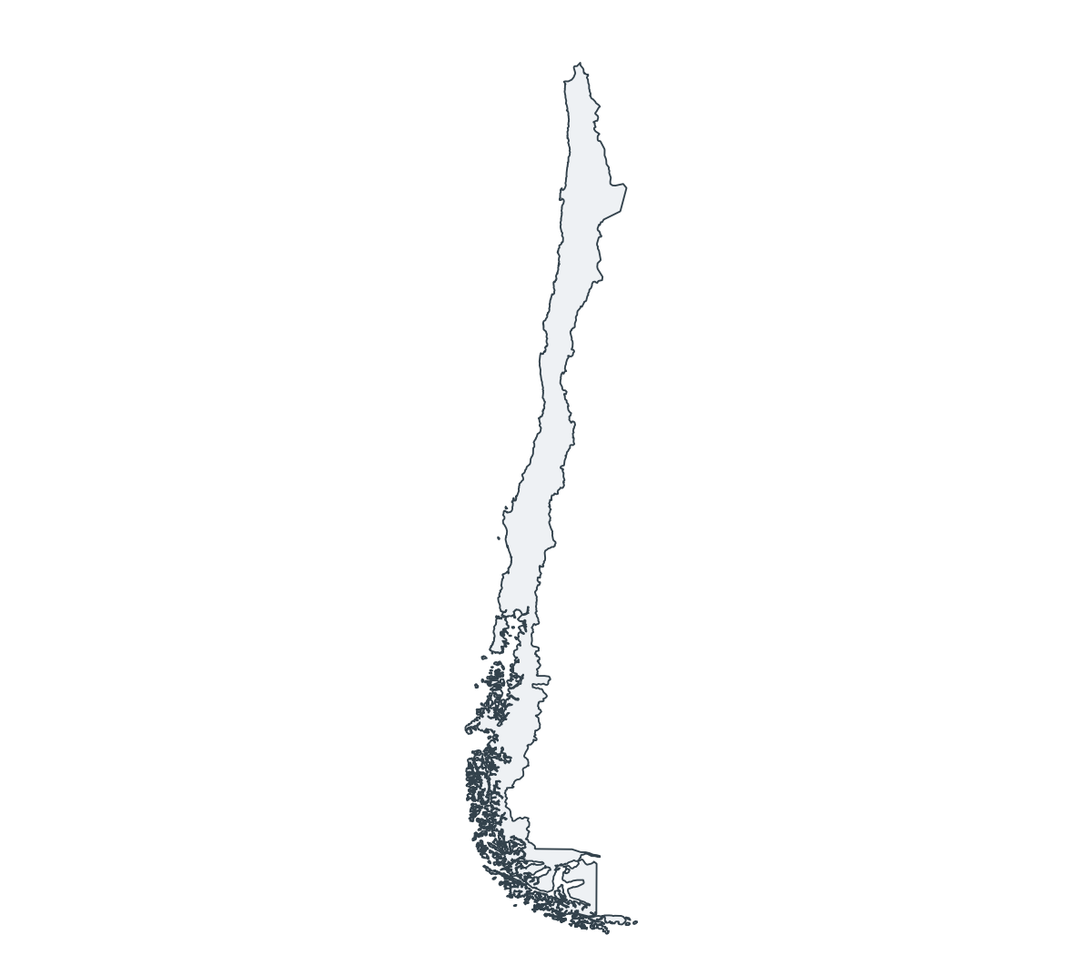 Chile Outline Map - free printable map of Chile