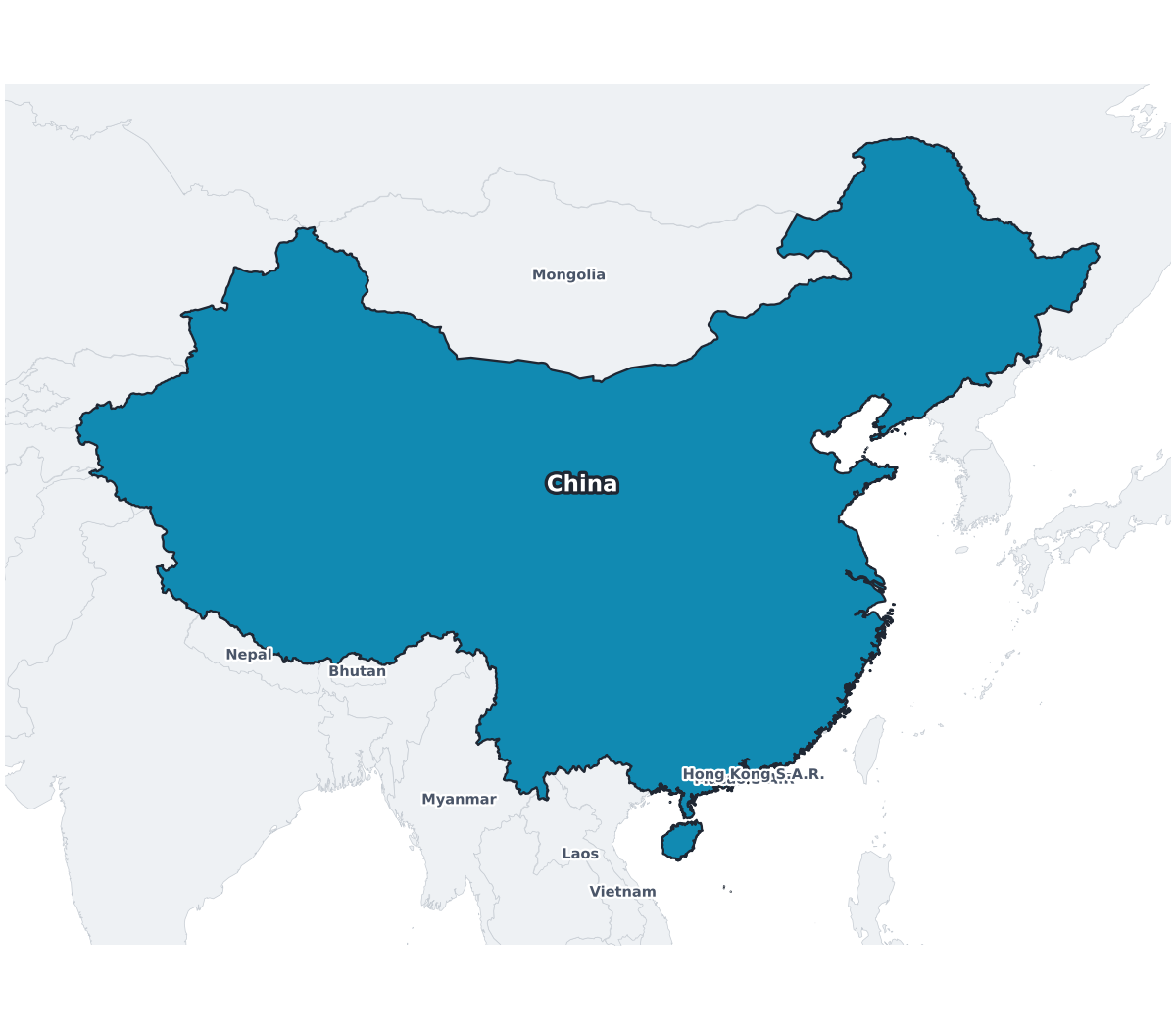 China Labeled Map - free printable map of China