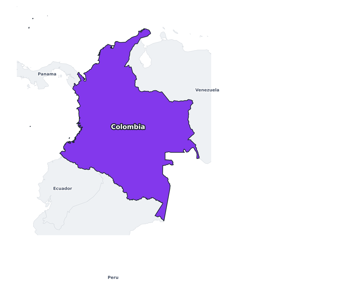Colombia Labeled Map - free printable map of Colombia