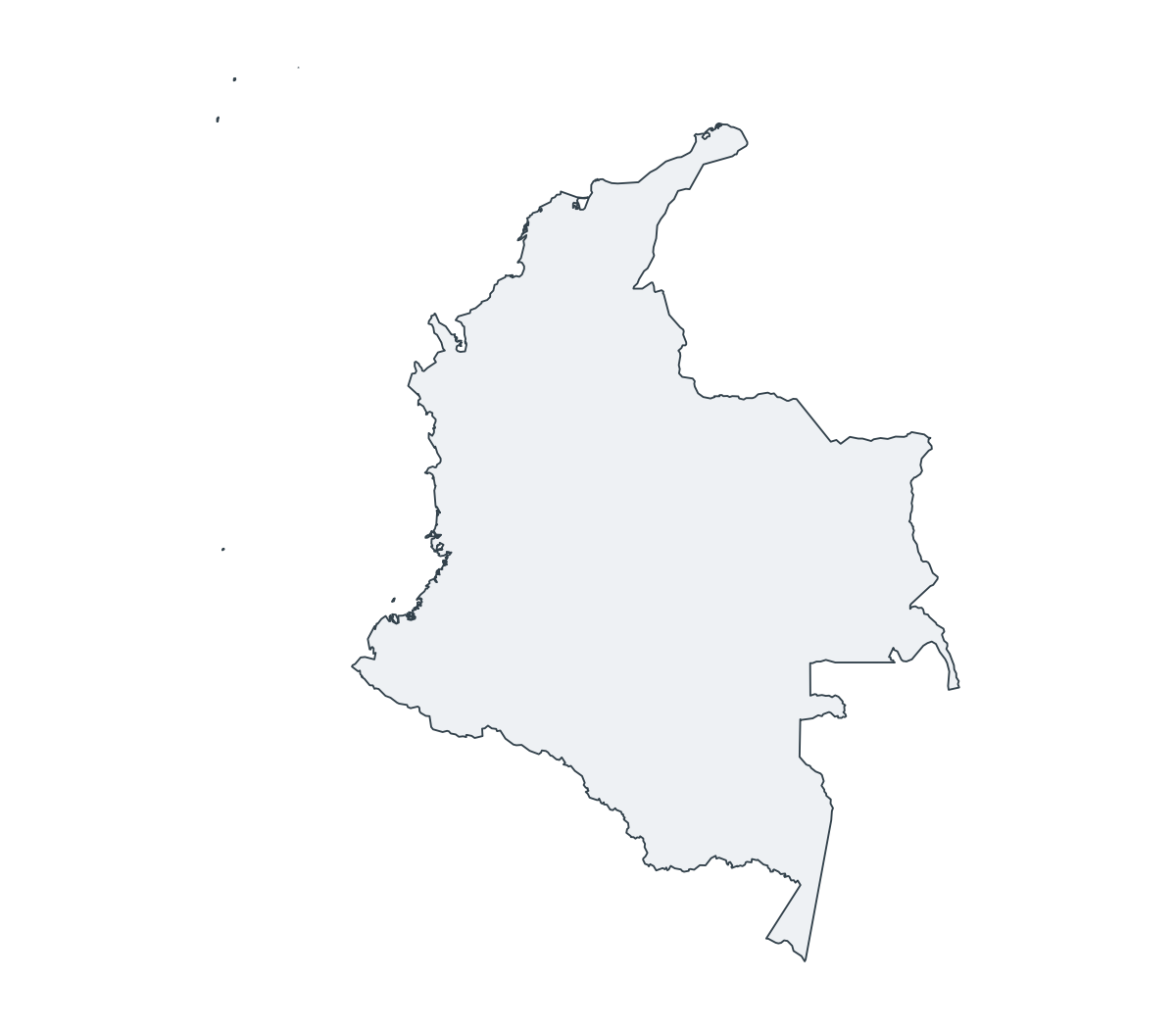 Colombia Outline Map - free printable map of Colombia