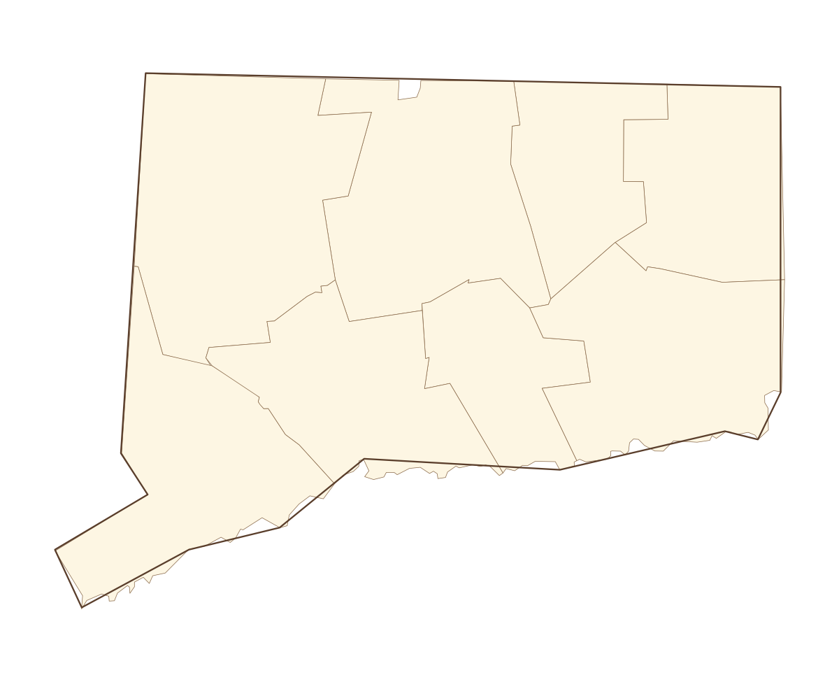 Connecticut County Map - free printable map of Connecticut