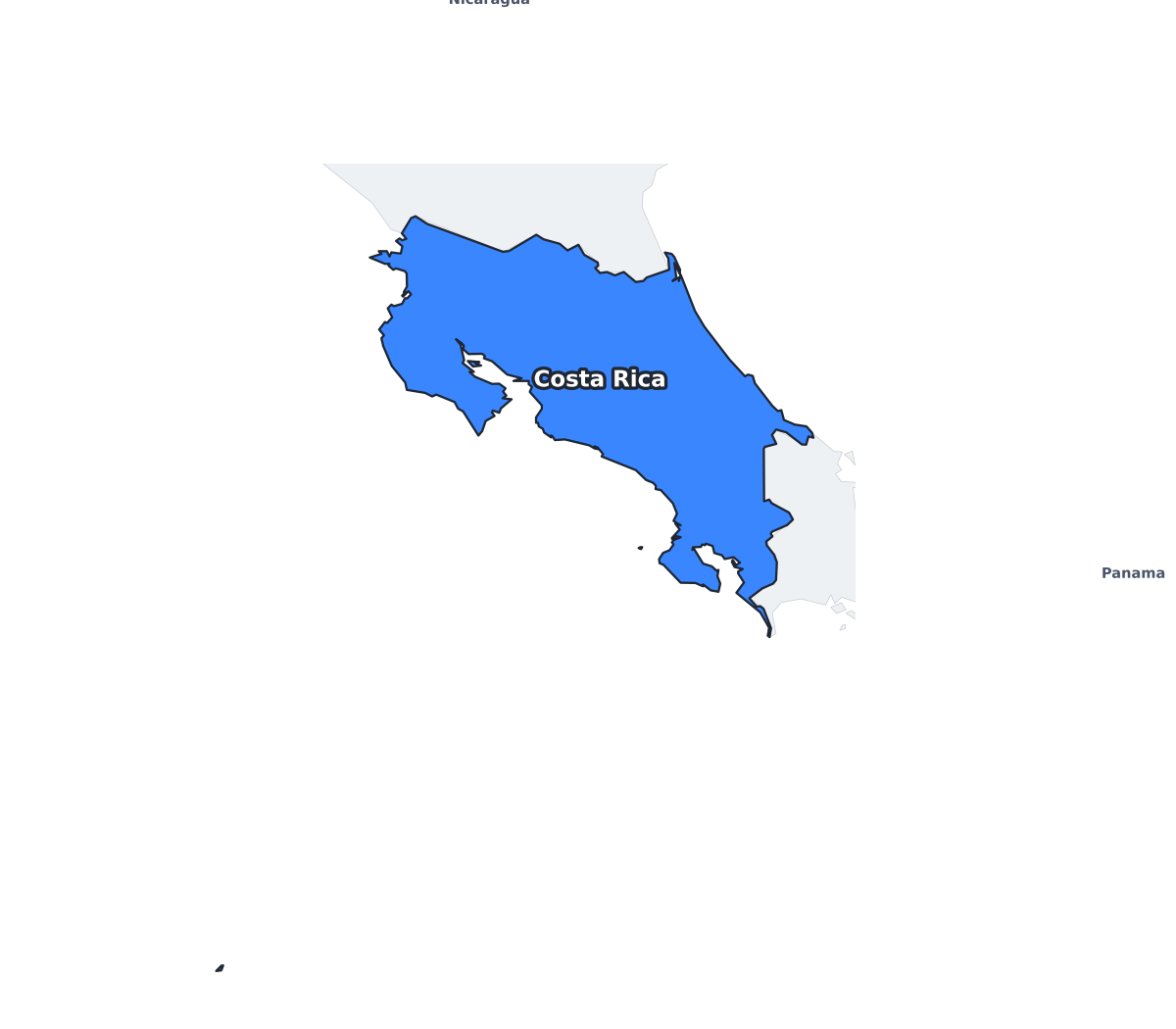 Costa Rica Labeled Map - free printable map of Costa Rica