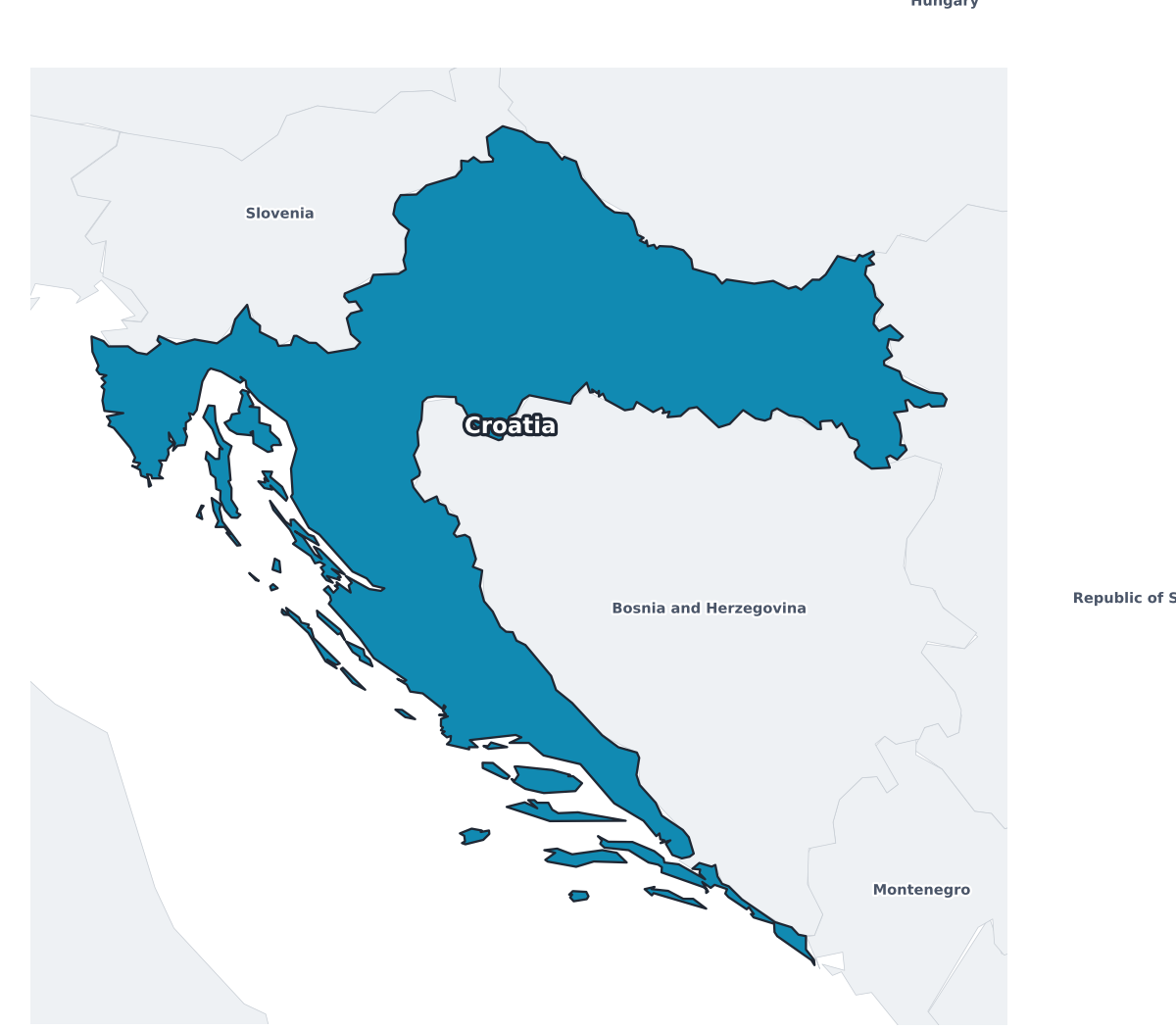 Croatia Labeled Map - free printable map of Croatia