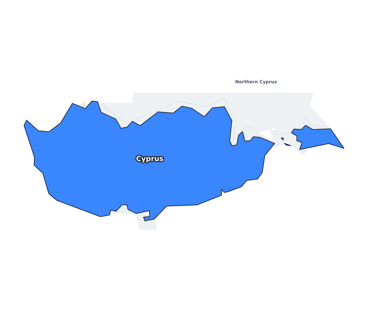 Cyprus Labeled Map - free printable map of Cyprus