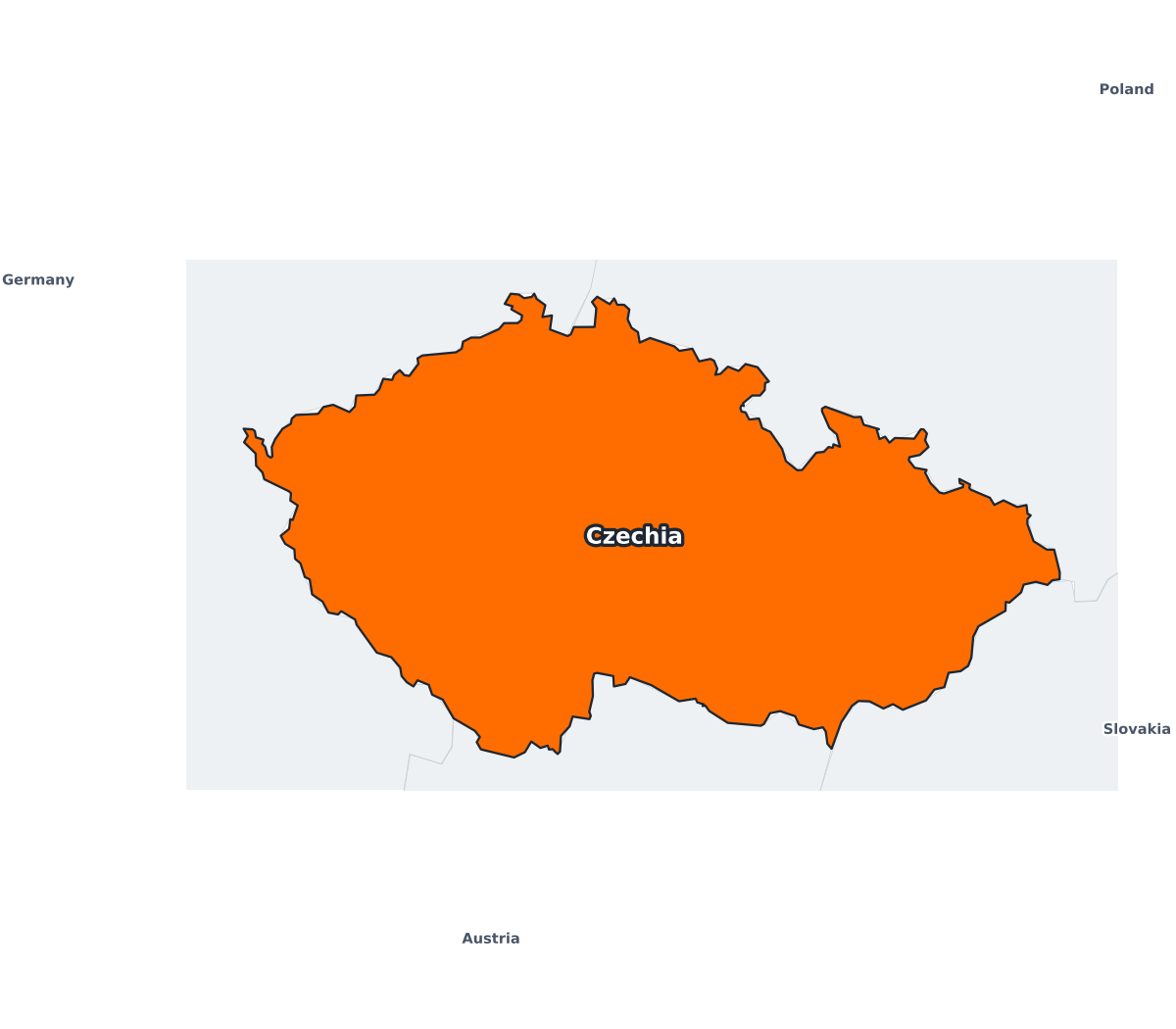 Czechia Labeled Map - free printable map of Czechia