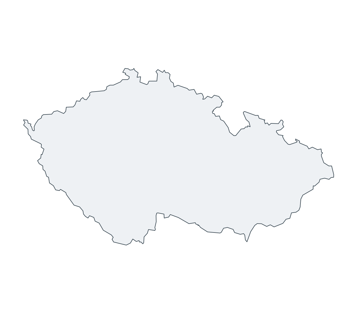 Czechia Outline Map - free printable map of Czechia