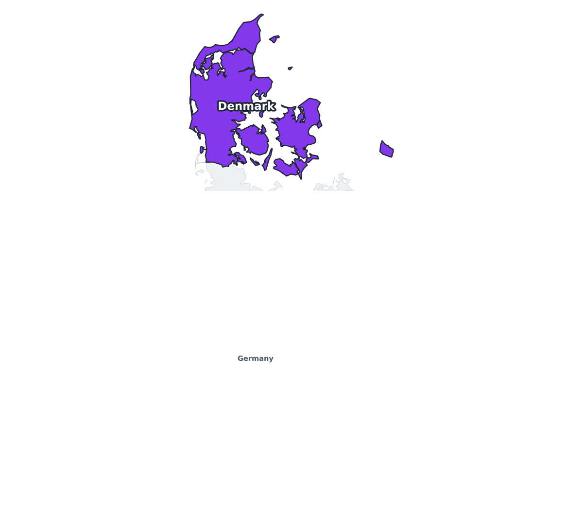 Denmark Labeled Map - free printable map of Denmark