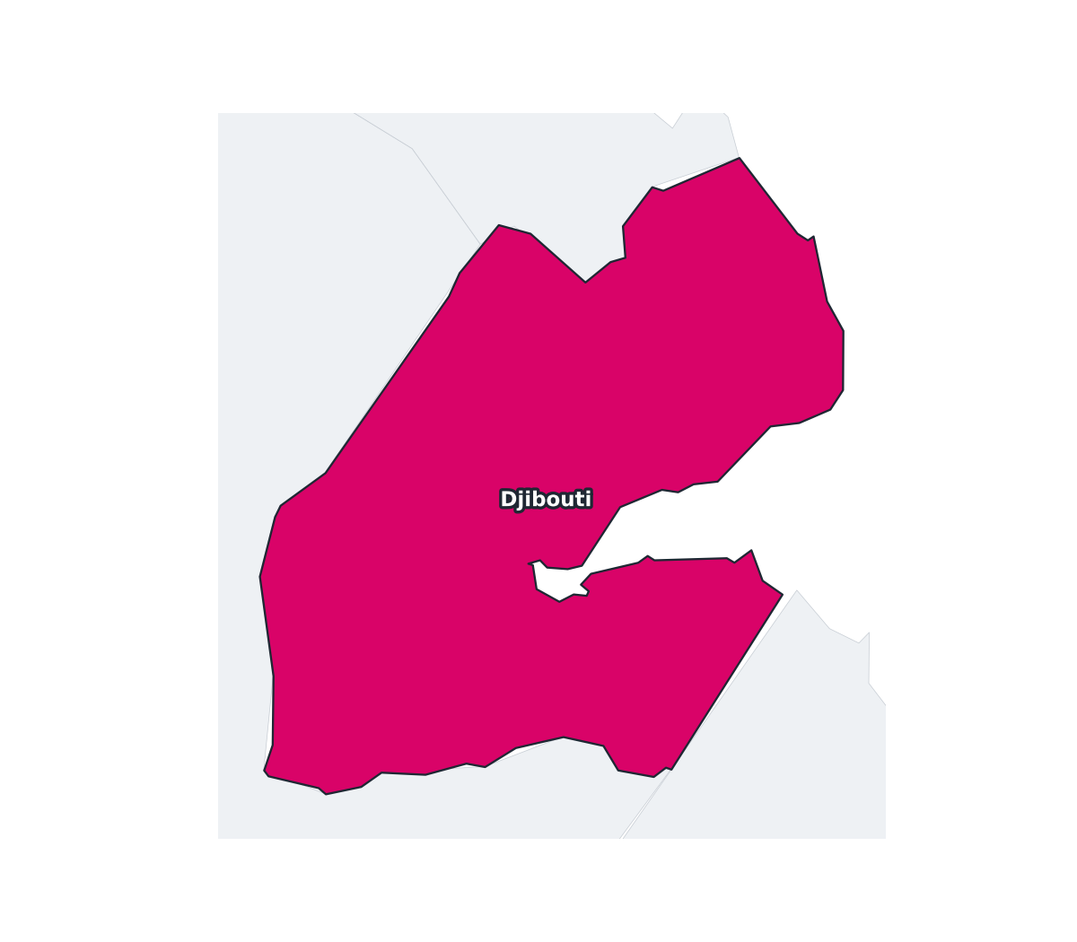Djibouti Labeled Map - free printable map of Djibouti