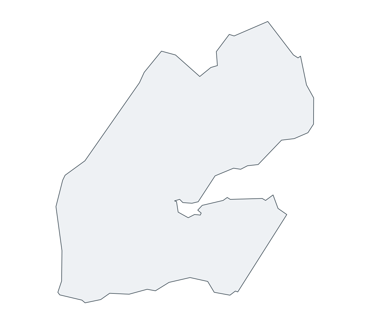 Djibouti Outline Map - free printable map of Djibouti