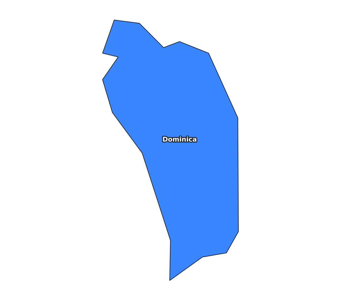 Dominica Labeled Map - free printable map of Dominica