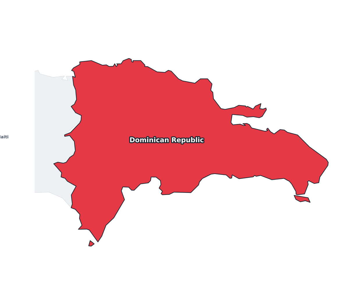 Dominican Republic Labeled Map - free printable map of Dominican Republic