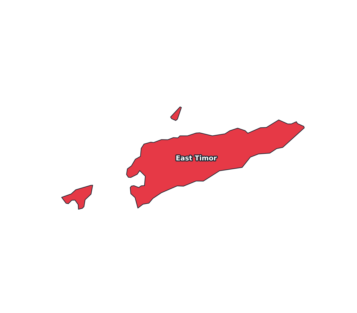 East Timor Labeled Map - free printable map of East Timor