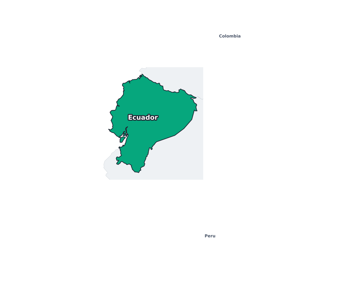 Ecuador Labeled Map - free printable map of Ecuador
