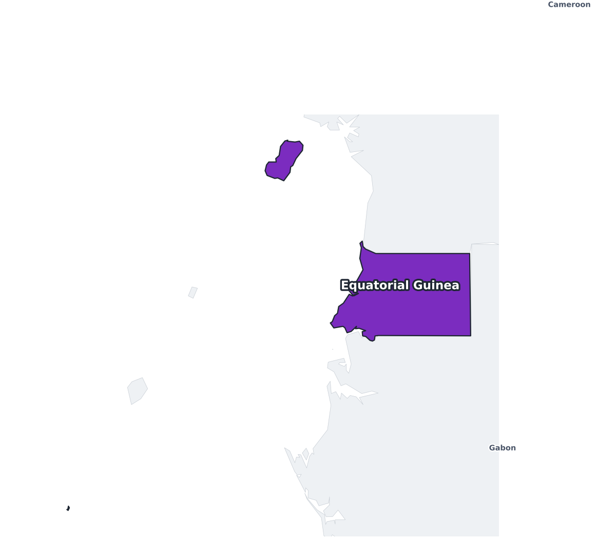 Equatorial Guinea Labeled Map - free printable map of Equatorial Guinea