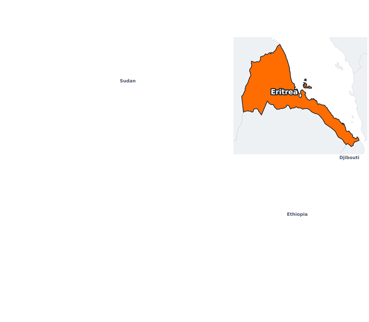 Eritrea Labeled Map - free printable map of Eritrea