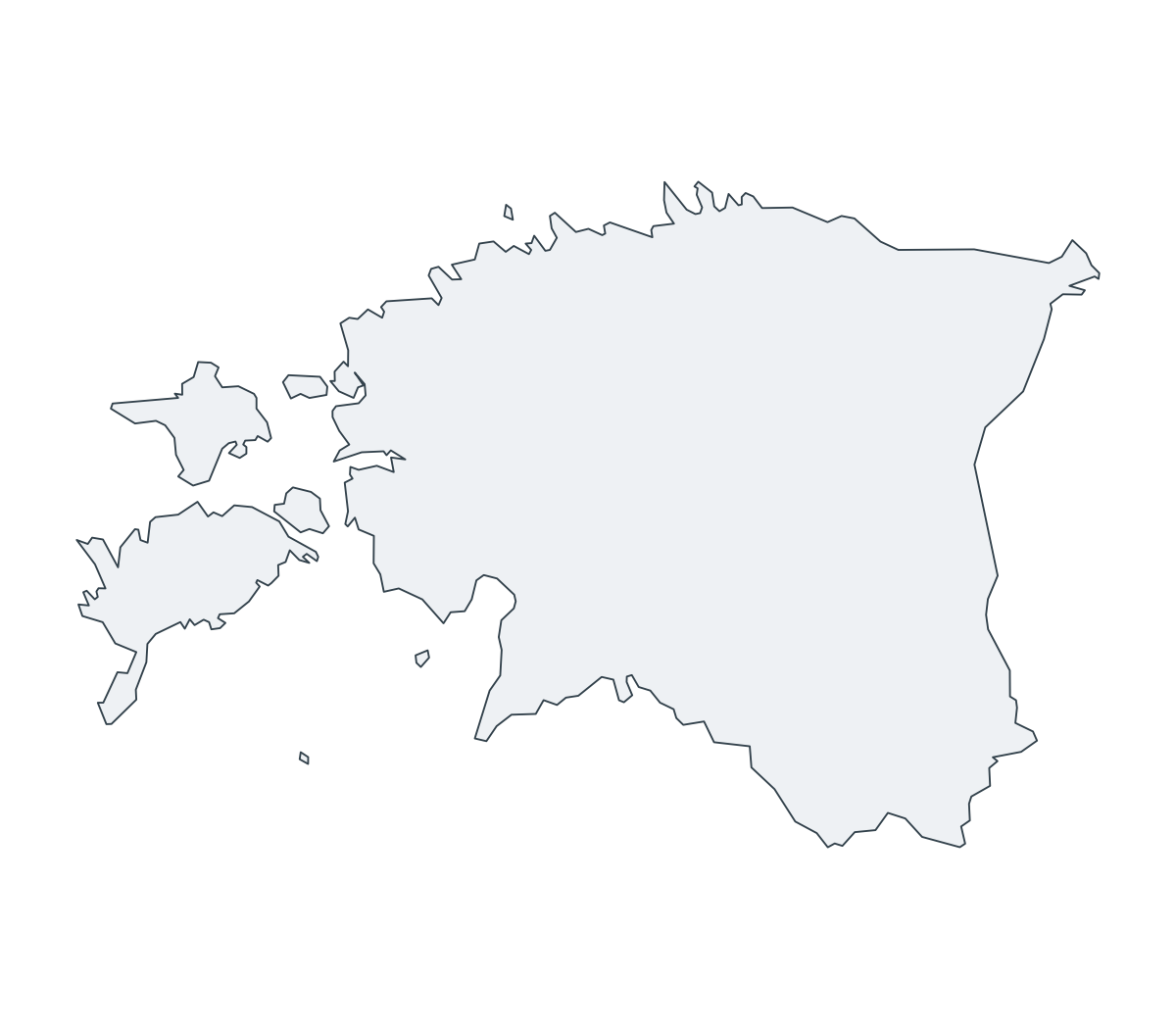 Estonia Outline Map - free printable map of Estonia