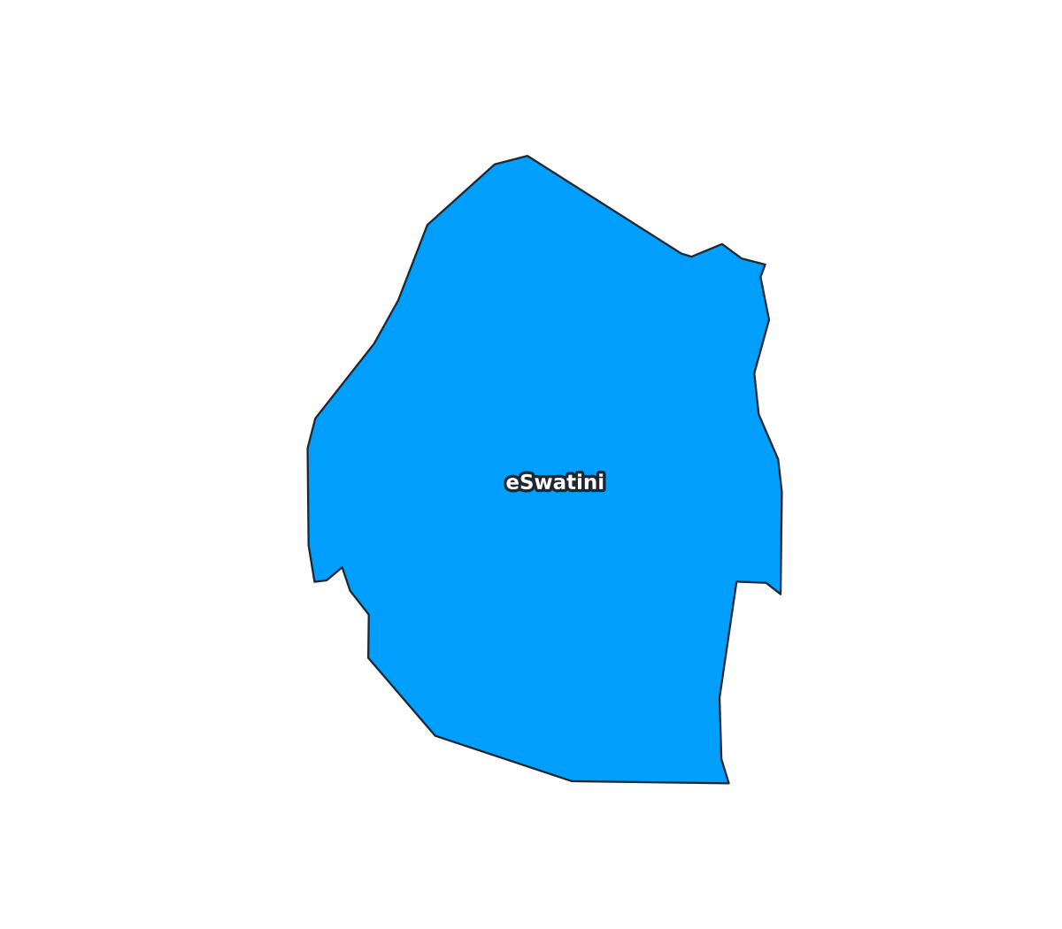 eSwatini Labeled Map - free printable map of eSwatini