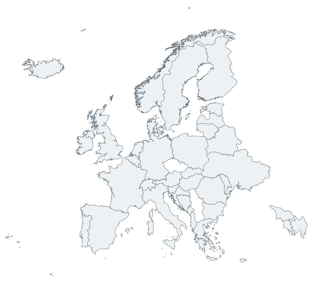 Europe Blank Map - free printable map of Europe