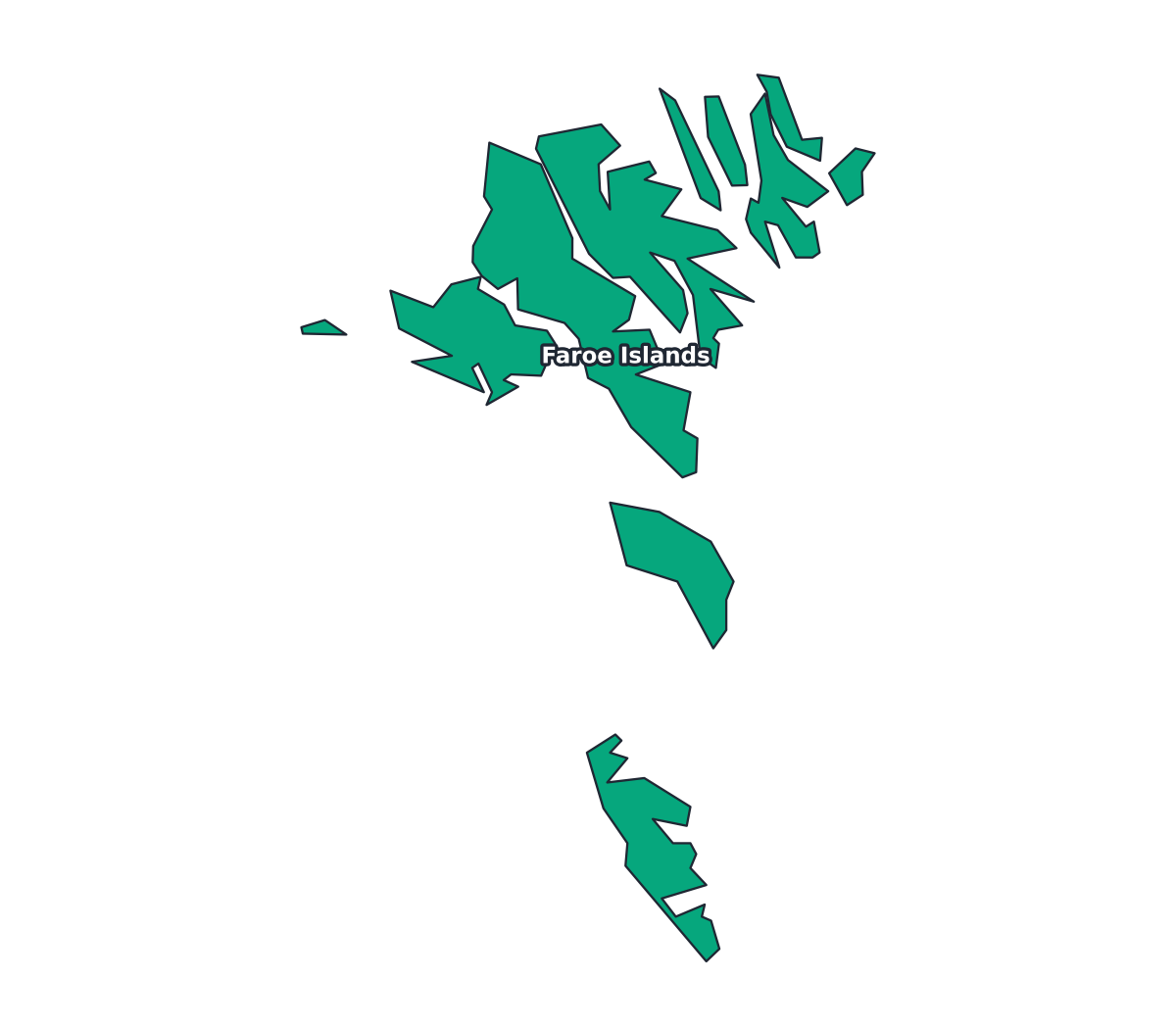 Faroe Islands Labeled Map - free printable map of Faroe Islands