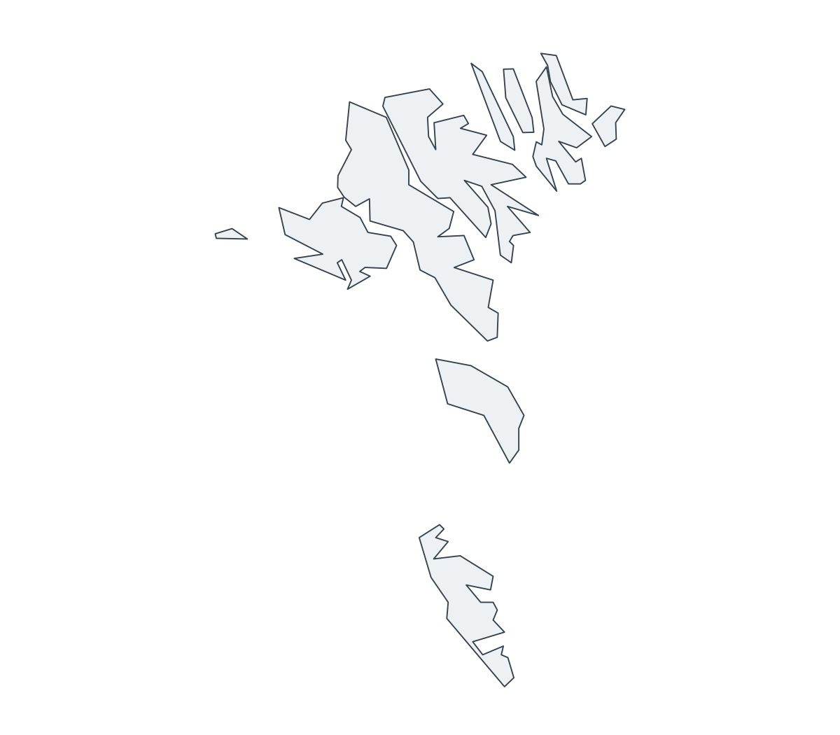 Faroe Islands Outline Map - free printable map of Faroe Islands
